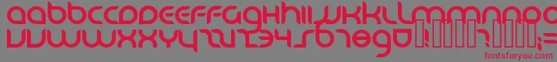 DANUBE  -Schriftart – Rote Schriften auf grauem Hintergrund