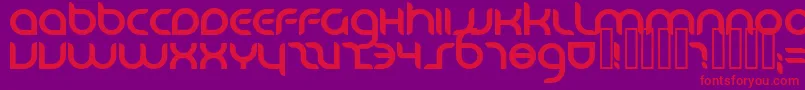 フォントDANUBE   – 紫の背景に赤い文字