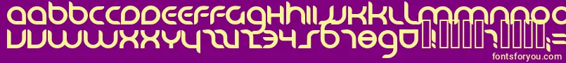 Шрифт DANUBE   – жёлтые шрифты на фиолетовом фоне