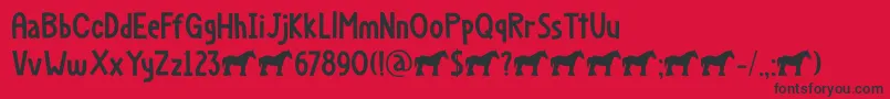 Шрифт Dapplegrim DEMO – чёрные шрифты на красном фоне