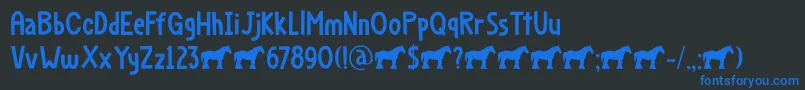 フォントDapplegrim DEMO – 黒い背景に青い文字