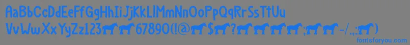Dapplegrim DEMO Font – Blue Fonts on Gray Background