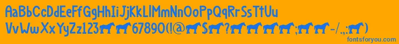 Dapplegrim DEMO Font – Blue Fonts on Orange Background