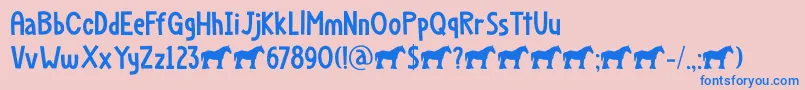 フォントDapplegrim DEMO – ピンクの背景に青い文字