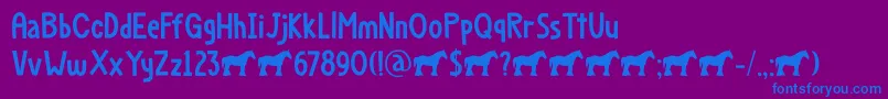 Dapplegrim DEMO-fontti – siniset fontit violetilla taustalla