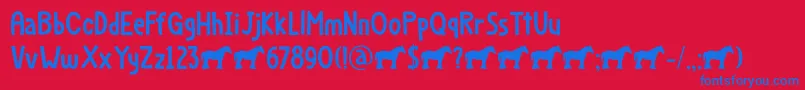 フォントDapplegrim DEMO – 赤い背景に青い文字