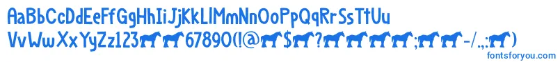 Dapplegrim DEMO-fontti – siniset fontit valkoisella taustalla