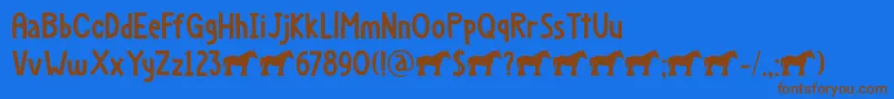 Dapplegrim DEMO-fontti – ruskeat fontit sinisellä taustalla