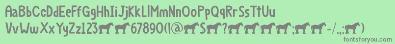 Dapplegrim DEMO Font – Gray Fonts on Green Background
