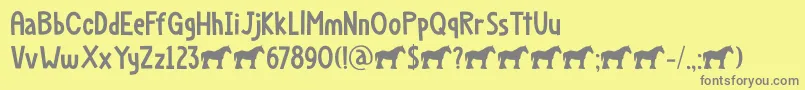 Dapplegrim DEMO Font – Gray Fonts on Yellow Background