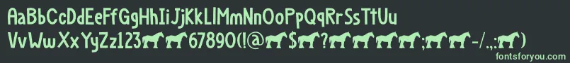 Dapplegrim DEMO Font – Green Fonts on Black Background