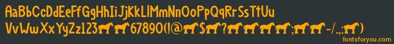 Шрифт Dapplegrim DEMO – оранжевые шрифты на чёрном фоне