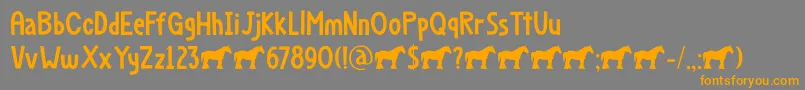 Шрифт Dapplegrim DEMO – оранжевые шрифты на сером фоне