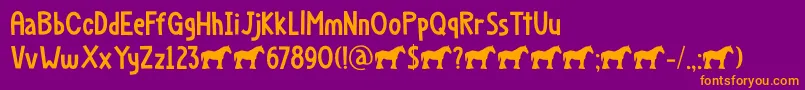 Dapplegrim DEMO Font – Orange Fonts on Purple Background