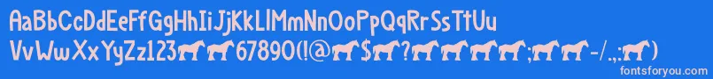 Dapplegrim DEMO Font – Pink Fonts on Blue Background