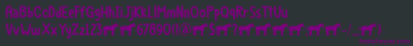 Czcionka Dapplegrim DEMO – fioletowe czcionki na czarnym tle