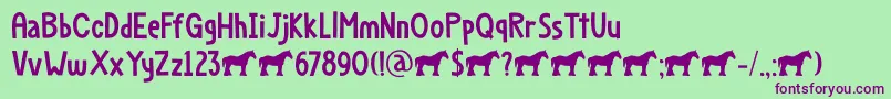Dapplegrim DEMO Font – Purple Fonts on Green Background