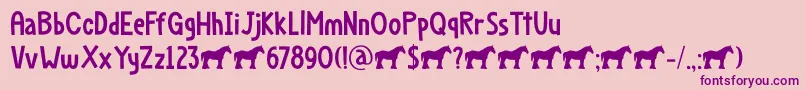 Dapplegrim DEMO-Schriftart – Violette Schriften auf rosa Hintergrund