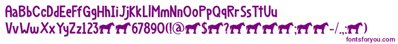 Dapplegrim DEMO-Schriftart – Violette Schriften auf weißem Hintergrund