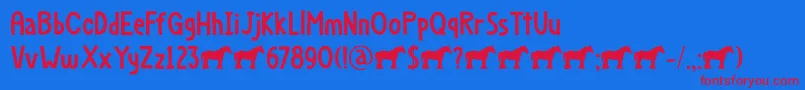 Шрифт Dapplegrim DEMO – красные шрифты на синем фоне