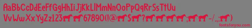 フォントDapplegrim DEMO – 赤い文字の灰色の背景