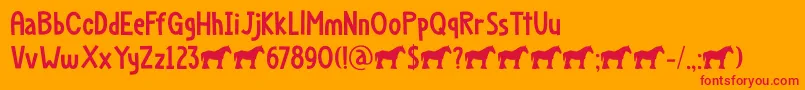 Dapplegrim DEMO Font – Red Fonts on Orange Background