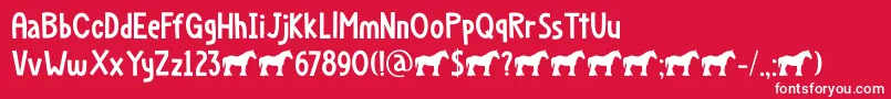 Шрифт Dapplegrim DEMO – белые шрифты на красном фоне