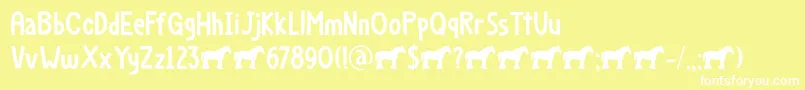 フォントDapplegrim DEMO – 黄色い背景に白い文字