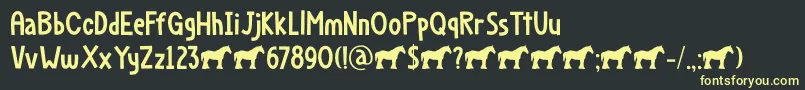 Dapplegrim DEMO Font – Yellow Fonts on Black Background