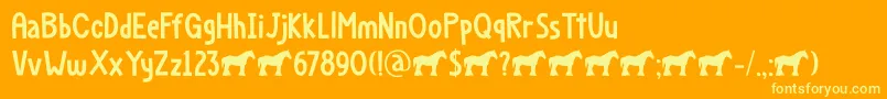 フォントDapplegrim DEMO – オレンジの背景に黄色の文字