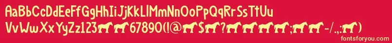 Dapplegrim DEMO Font – Yellow Fonts on Red Background