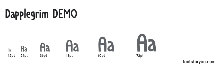 Dapplegrim DEMO Font Sizes