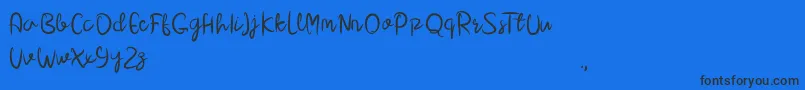 fuente Dara Demo – Fuentes Negras Sobre Fondo Azul