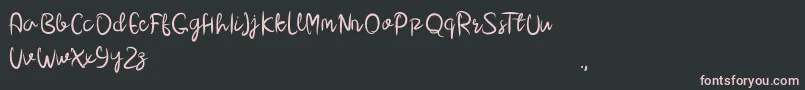 Шрифт Dara Demo – розовые шрифты на чёрном фоне