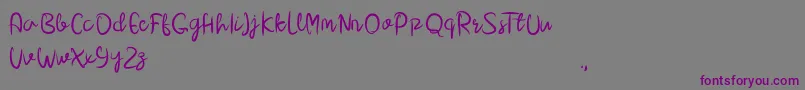 Шрифт Dara Demo – фиолетовые шрифты на сером фоне