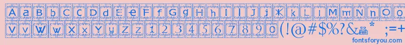 KingslandTimur Font – Blue Fonts on Pink Background