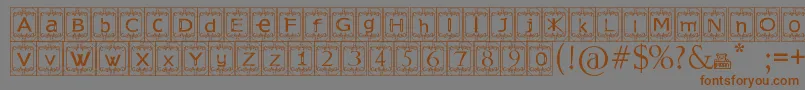 KingslandTimur Font – Brown Fonts on Gray Background