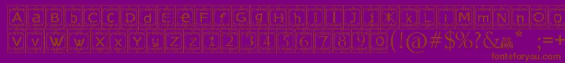 KingslandTimur Font – Brown Fonts on Purple Background