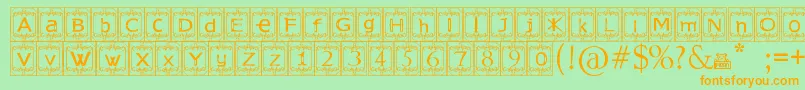 KingslandTimur Font – Orange Fonts on Green Background