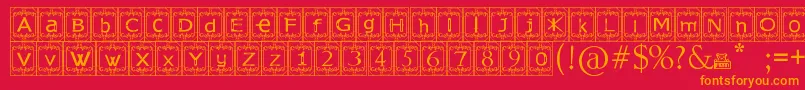 KingslandTimur Font – Orange Fonts on Red Background