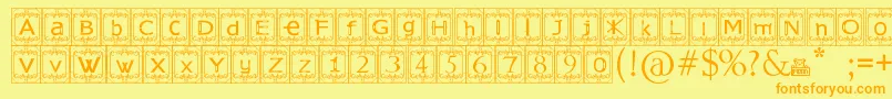 KingslandTimur Font – Orange Fonts on Yellow Background