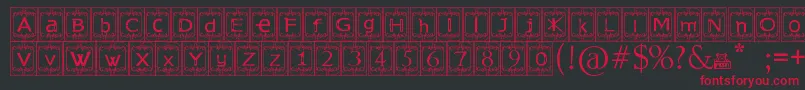 KingslandTimur Font – Red Fonts on Black Background