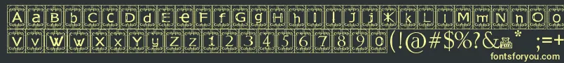 KingslandTimur Font – Yellow Fonts on Black Background