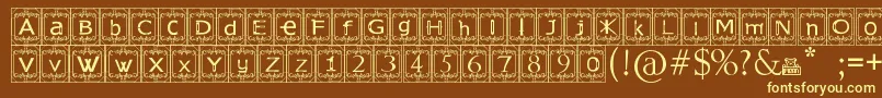 KingslandTimur Font – Yellow Fonts on Brown Background