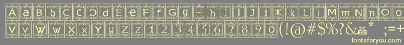 KingslandTimur Font – Yellow Fonts on Gray Background