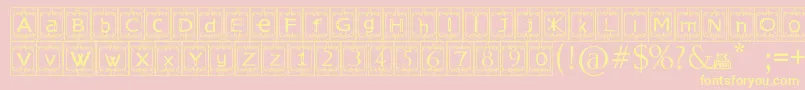 KingslandTimur Font – Yellow Fonts on Pink Background