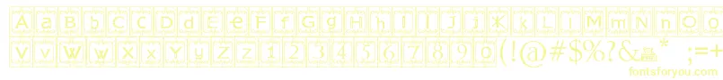 KingslandTimur Font – Yellow Fonts on White Background