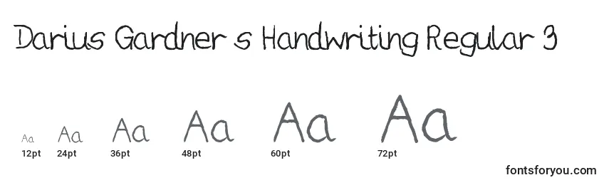 Размеры шрифта Darius Gardner s Handwriting Regular 3