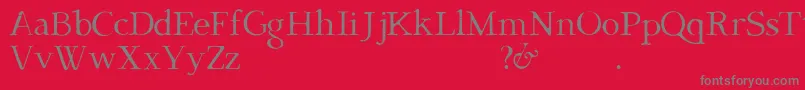Dark  Black D Font – Gray Fonts on Red Background