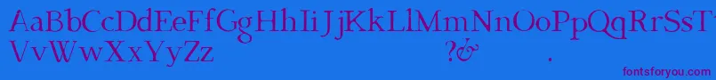 Dark  Black D Font – Purple Fonts on Blue Background